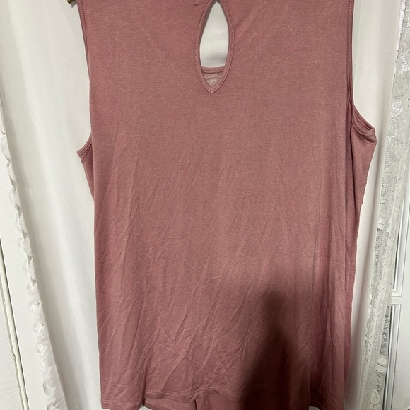 Warehouse Lace Detail Tank Top - Dusty Rose - Picture 2 of 8